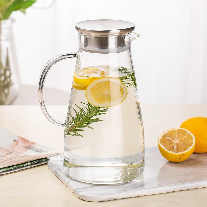 پارچ پیرکس درب استیل 1.8 لیتر دلی