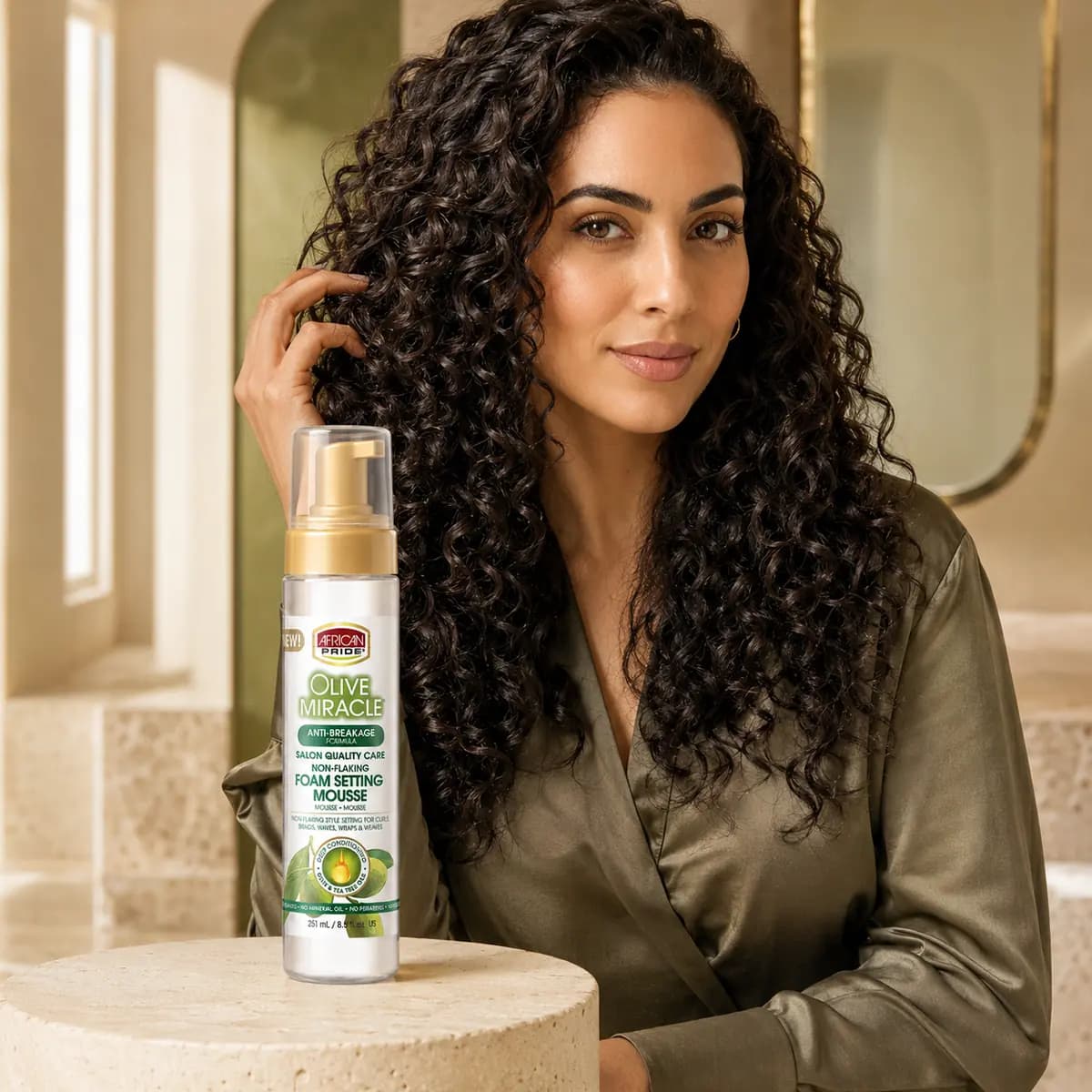 موس مو آفریکن پراید زیتون Olive Miracle حجم ۲۵۱ میل — تصویر ۳