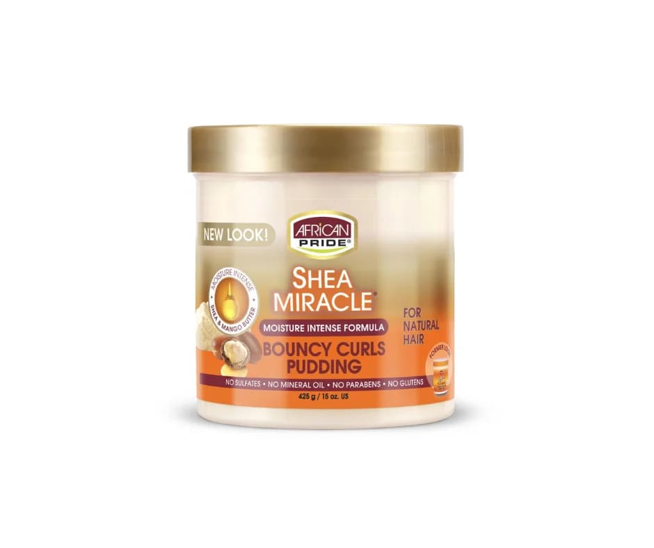 پودینگ حالتدهنده موهای فر آفریکن پراید Shea Miracle حجم ۴۲۵ گرم