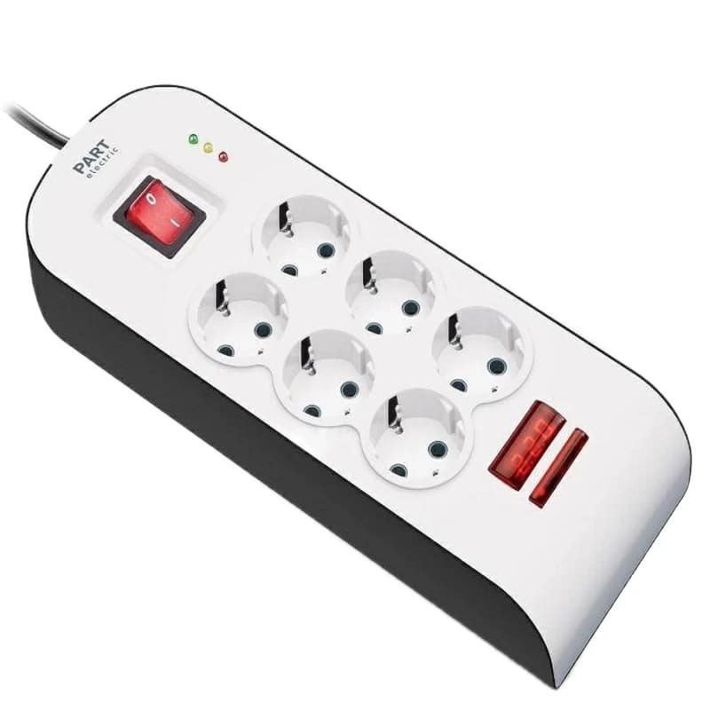 محافظ ولتاژ 6خانه صوتی و تصویری دیجیتال پارت با متراژ 1/8 کد 8794
