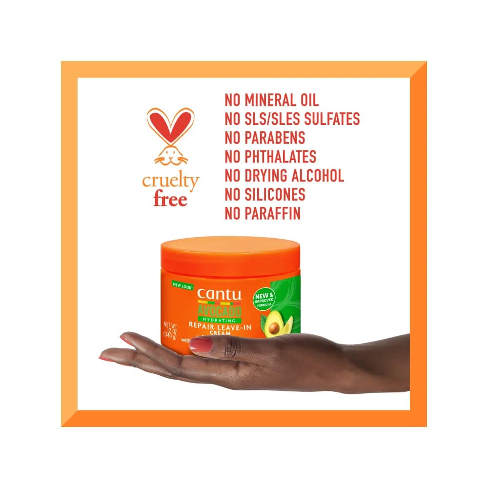 کرم مو آووکادو کانتو مدل Avocado Hydrating Repair Leave-In حجم ۳۴۰ گرم — تصویر ۲