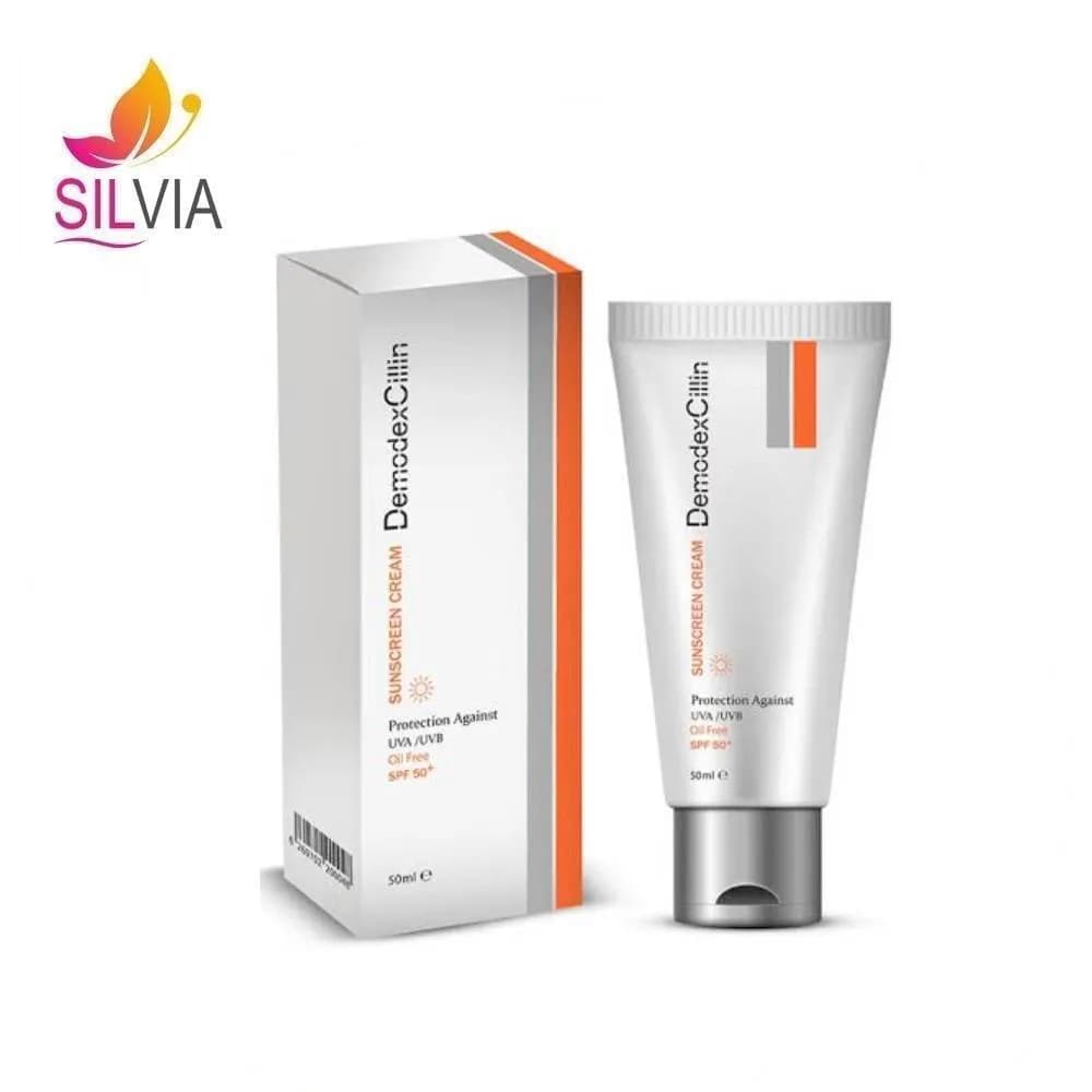 کرم ضد آفتاب بی رنگ فاقد چربی SPF50 دمودکسیلین 50 میل — تصویر ۲