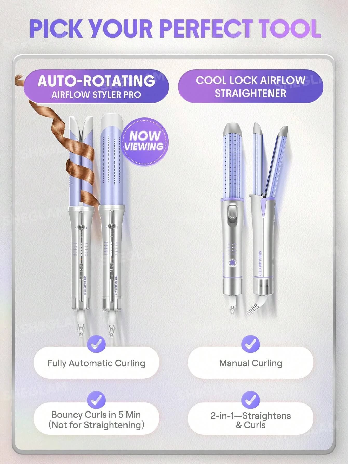 فر کننده مو شیگلم 32 میلی متری مدل One Touch Airflow Styler Pro — تصویر ۵