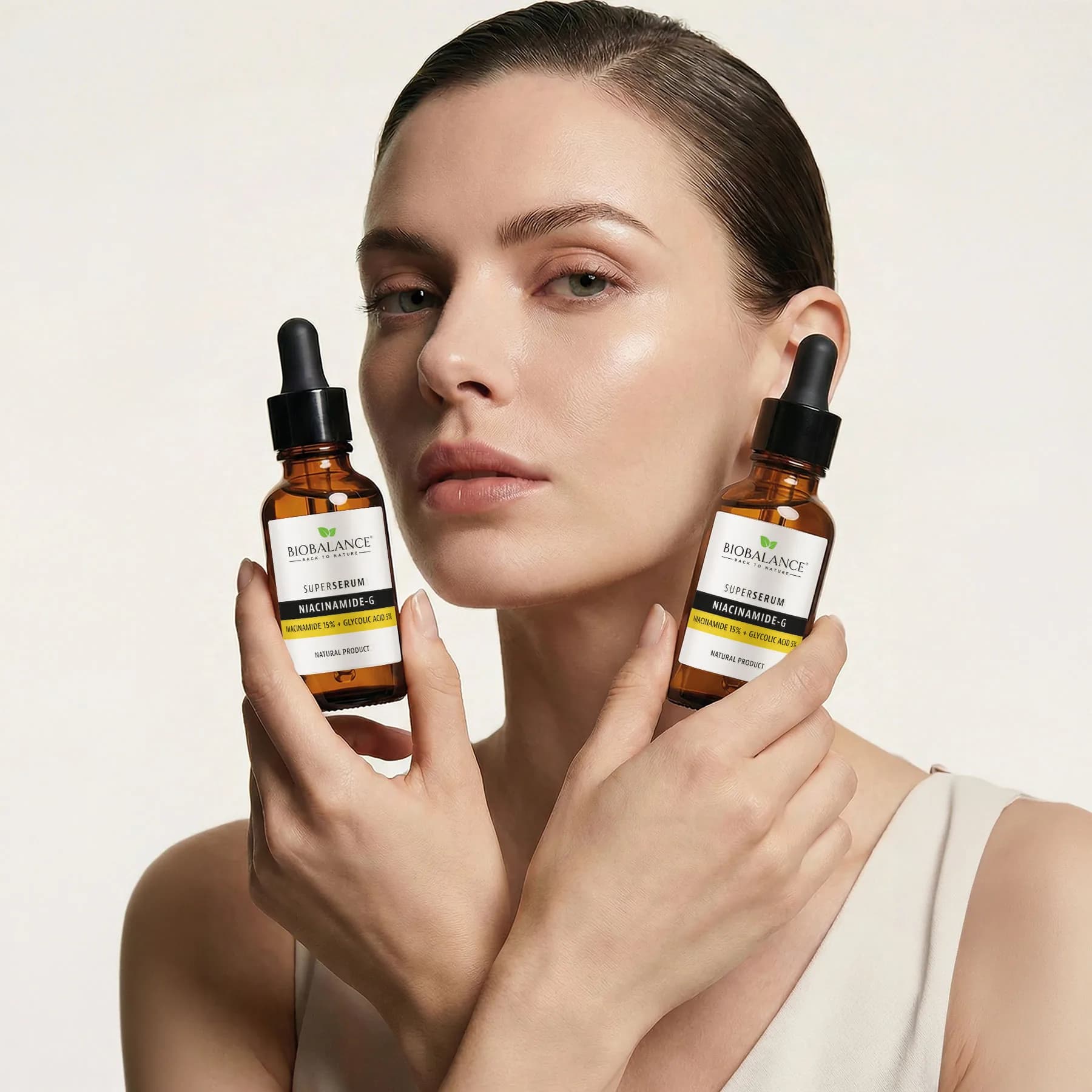 سرم نیاسینامید 15% و گلیکولیک اسید 5% بیوبالانس BioBalance Niacinamide 15% + Glycolic Acid 5% Super Serum — تصویر ۳