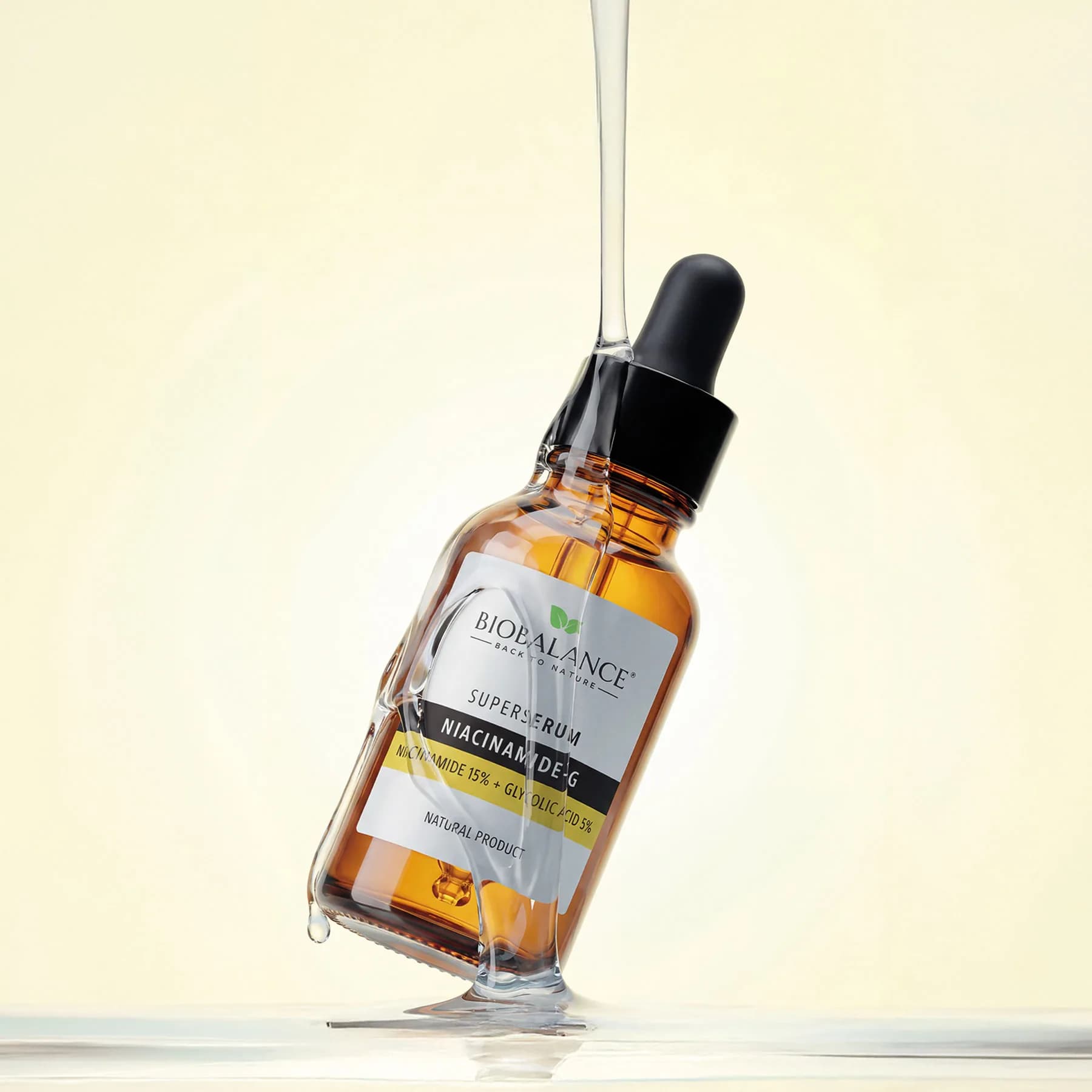 سرم نیاسینامید 15% و گلیکولیک اسید 5% بیوبالانس BioBalance Niacinamide 15% + Glycolic Acid 5% Super Serum — تصویر ۲