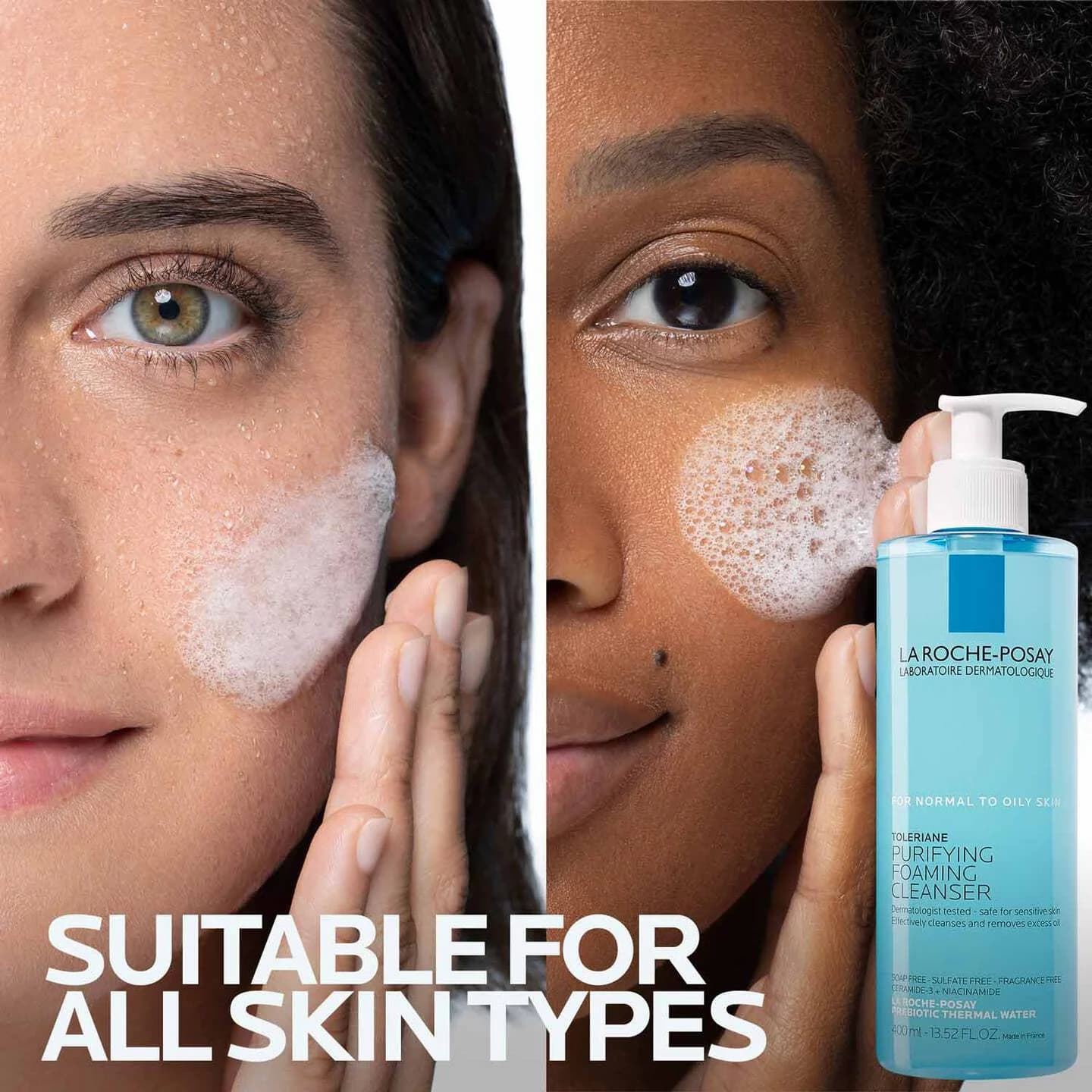 ژل شستشوی تولریان لاروش پوزای La Roche-Posay Toleriane Purifying Foaming Face Wash حجم ۴۰۰ میل — تصویر ۲
