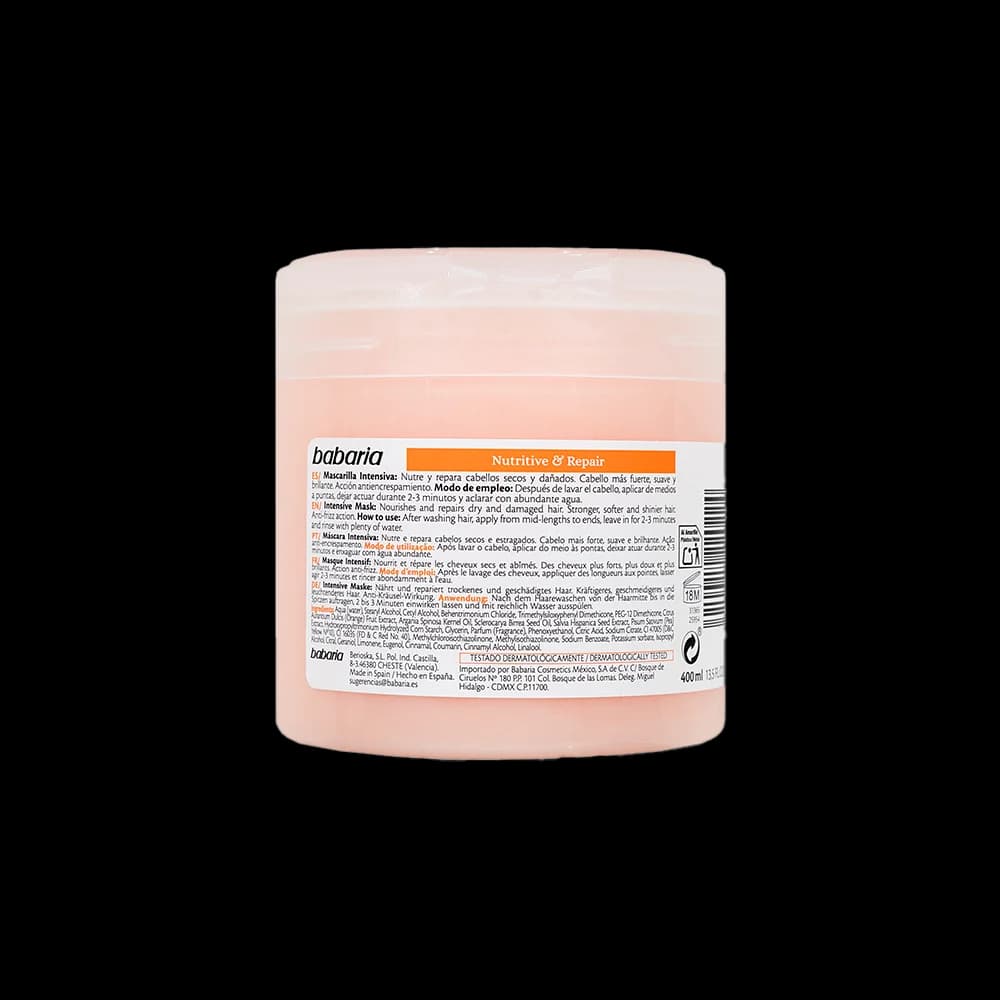 ماسک مو باباریا مدل Nutritive Repair مخصوص موهای خشک و آسیب دیده حجم 400 میلی لیتر — تصویر ۲