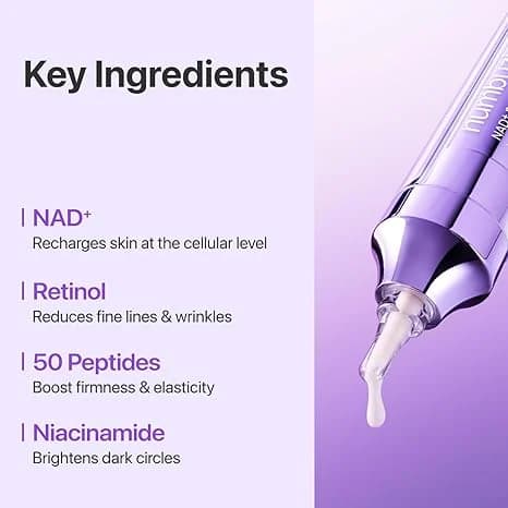 کرم دور چشم نامبوزین شماره ۹ NAD+ Retinol حجم ۱۰ میل — تصویر ۲
