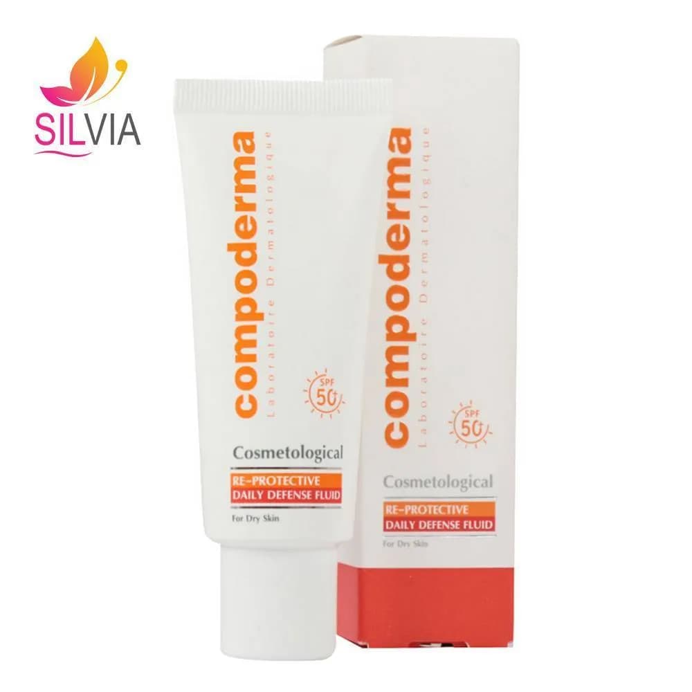 کرم ضد آفتاب پوست خشک ری پروتکتیو SPF50 کامپودرما 40 میل — تصویر ۲