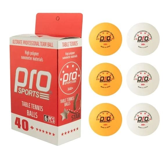 توپ پینگ پنگ پرو اسپرتز مدل 6 ستاره PS-006 بسته 6 عددی