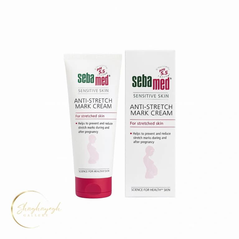 کرم ضد ترک پوست سبامد مدل Anti-Stretch Mark مخصوص بارداری حجم ۲۰۰ میل