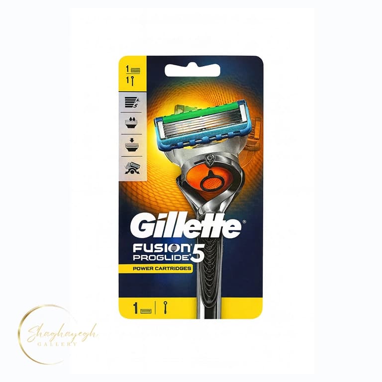 تیغ اصلاح پنج لبه + دسته ژیلت فیوژن پروگلاید Gillette Fusion ProGlide 1×1