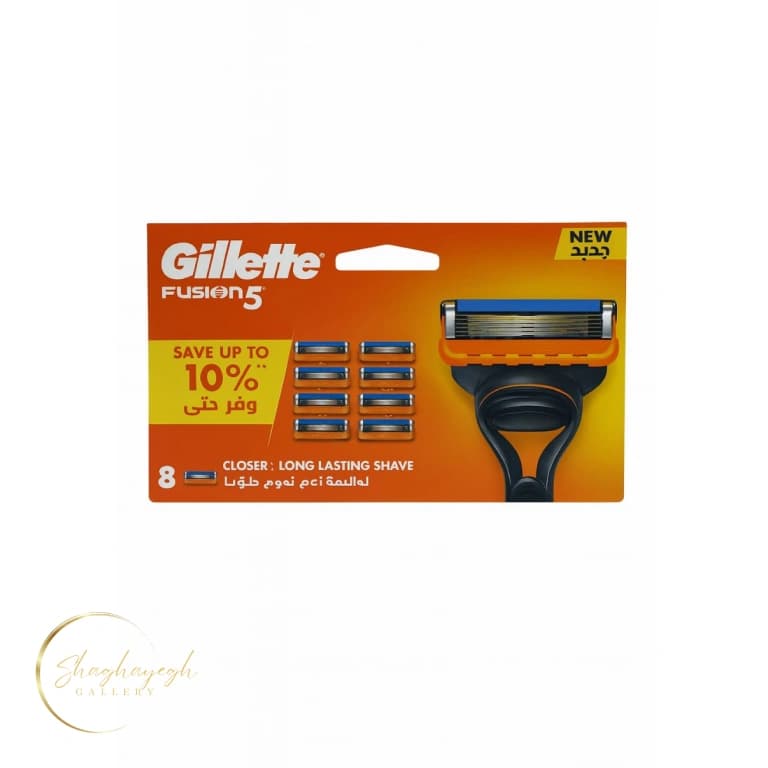 تیغ یدک ژیلت فیوژن ۵ مخصوص اصلاح مردانه بسته ۸ عددی Gillette Fusion5 Blades 8pcs