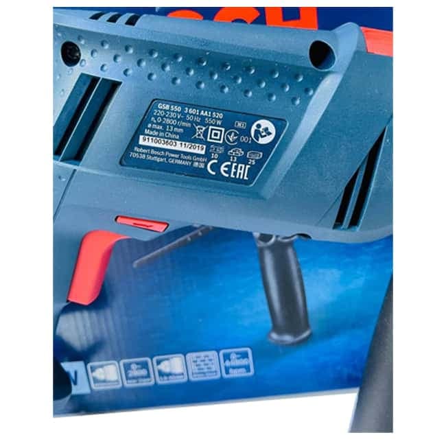 دریل بوش چکشی بتن کن 550 وات سه نظام GSB-550 BOSCH — تصویر ۵