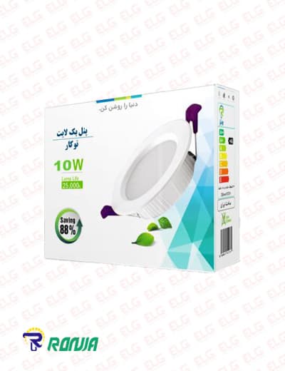 پنل بک لایت توکار گرد 10 وات رونیا مدل RP10 — تصویر ۲