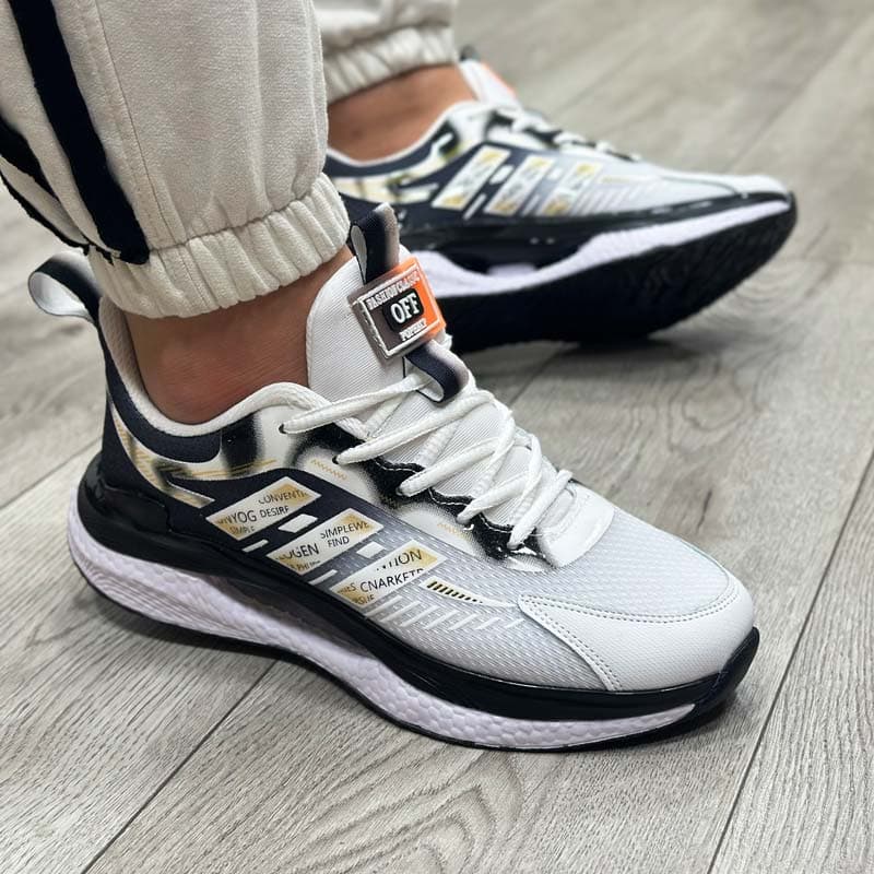 کتونی اسپرت مردانه مدل ADIDAS آدیداس رنگ مشکی سفید کد 57908 — تصویر ۳