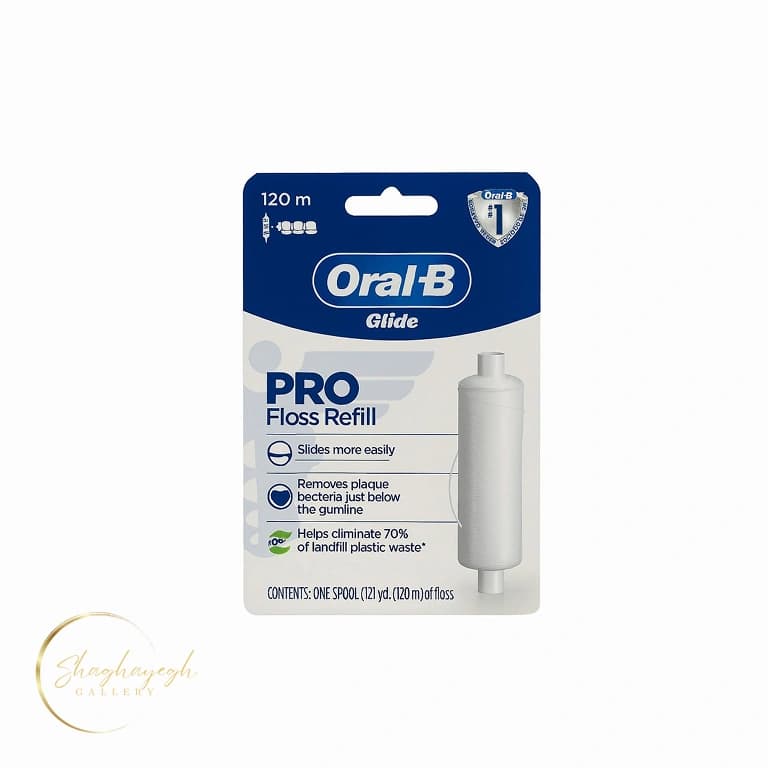 نخ دندان حرفه‌ای جایگزین غلتکی اورال بی Glide مدل Pro Floss Refill طول ۱۲۰ متر | Oral-B Glide Pro Floss Refill 120m