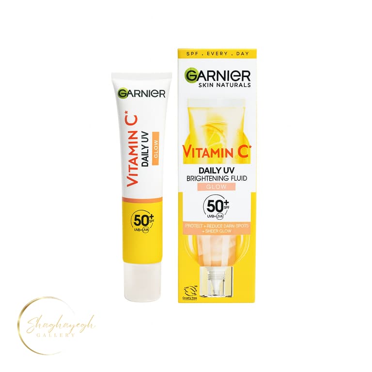 ضدآفتاب رنگی ویتامین C گارنیر SPF50+ مناسب انواع پوست مدل Glow حجم ۳۰ میل Garnier Vitamin C Tinted UV Glow SPF50+ — تصویر ۲