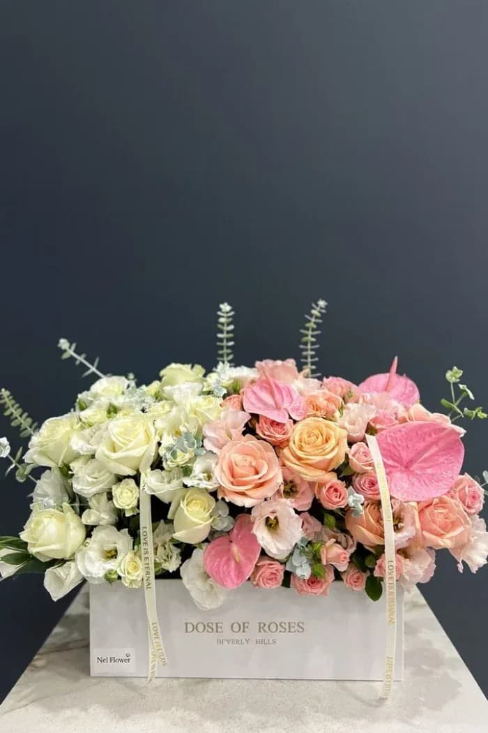 باکس گل رز و آنتریوم کد 2018 – بلورا — تصویر ۲
