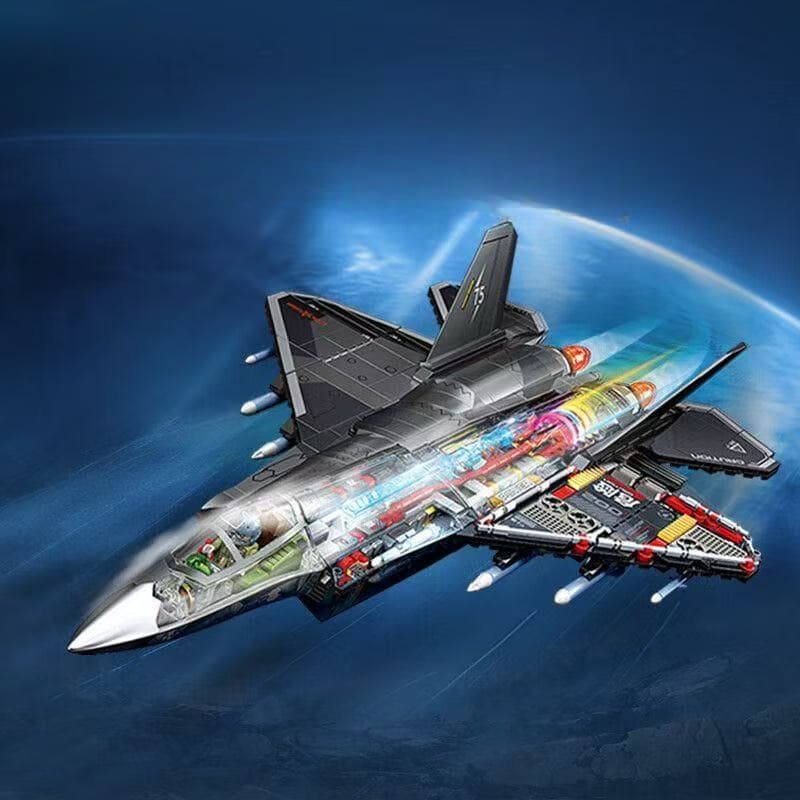 لگو هواپیما جت جنگنده F35 برند SEMBO کد 202274 — تصویر ۲