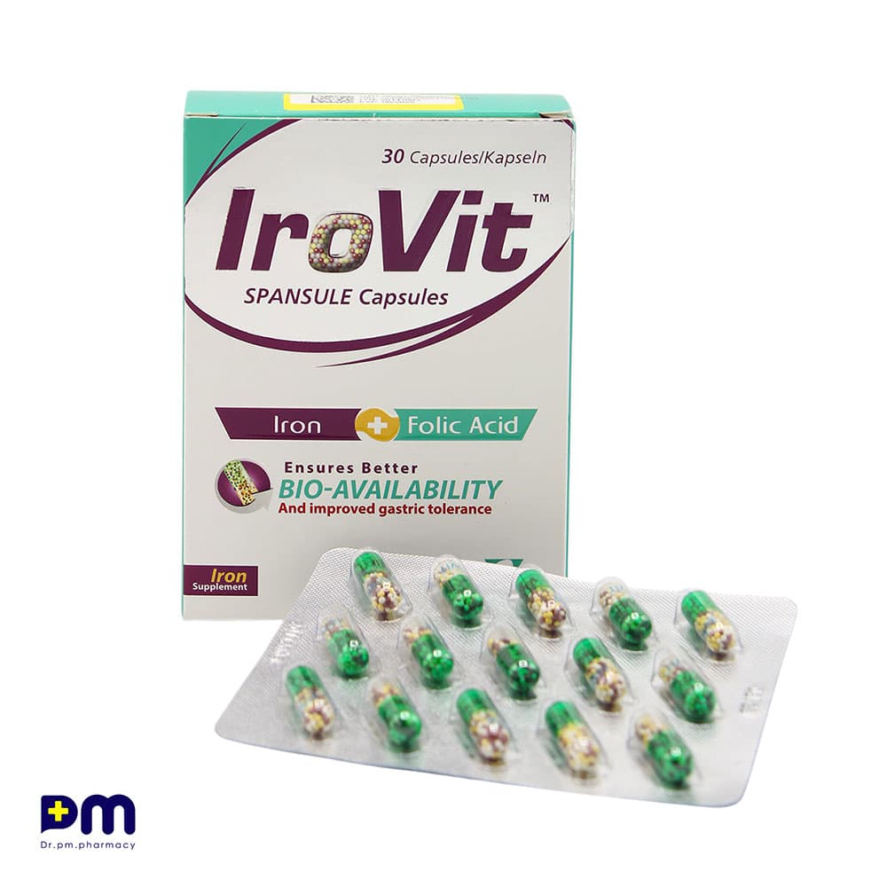 کپسول آیرویت جهت کمک به درمان کم خونی و جبران کمبود آهن و اسید فولیک