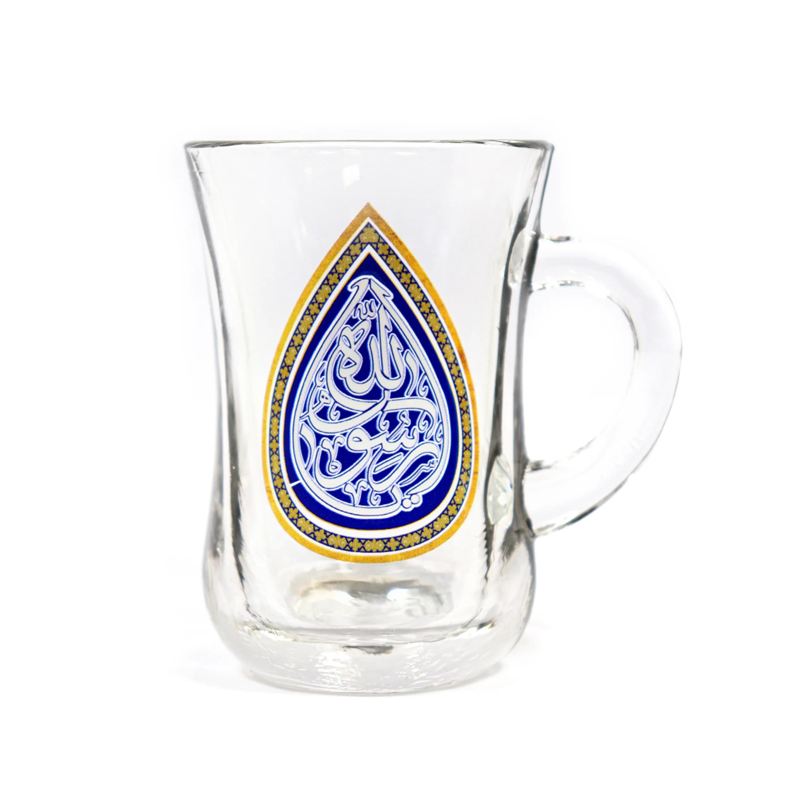 استکان کمر باریک دسته دار یا رسول الله کد 0529