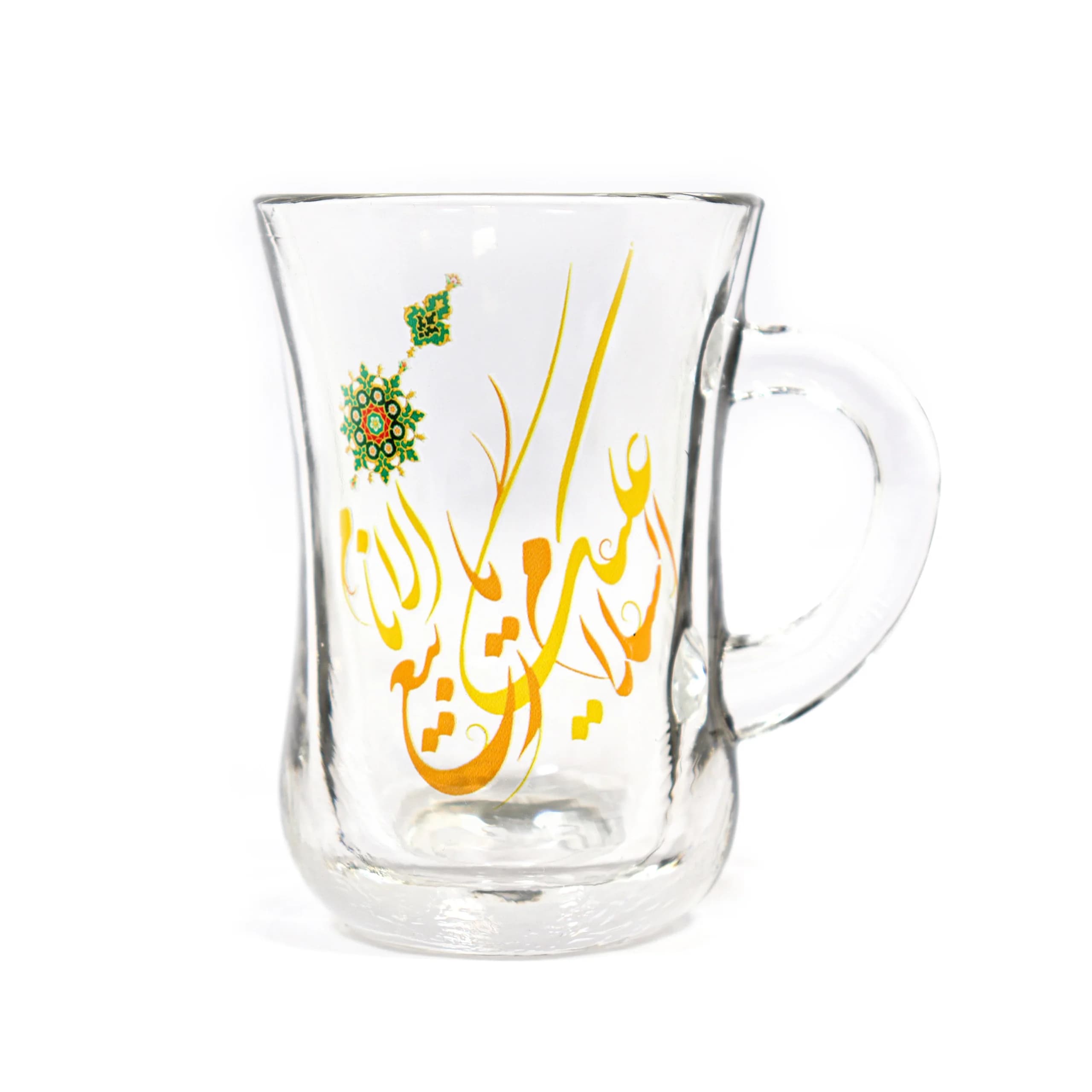 استکان کمر باریک دسته دار السلام علیک یا ربیع کد 0865