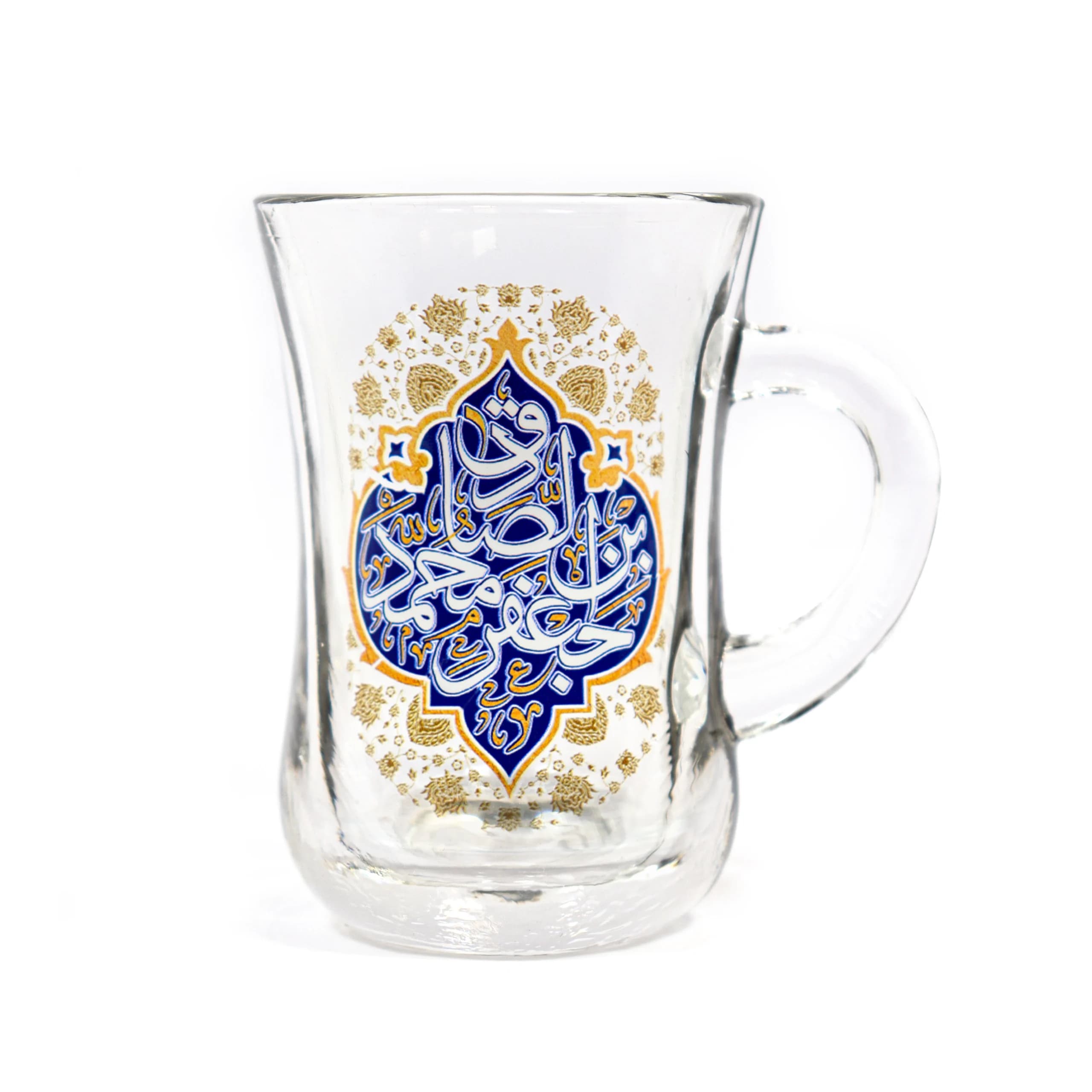 استکان کمر باریک دسته دار جعفر بن محمد الصادق کد 0296