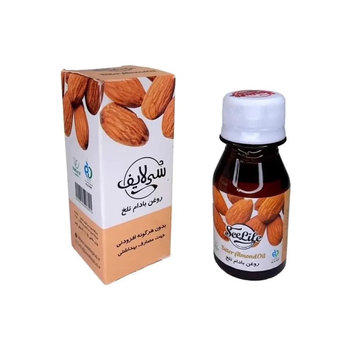 روغن بادام تلخ خوراکی حجم 60 میلی لیتر سی لایف