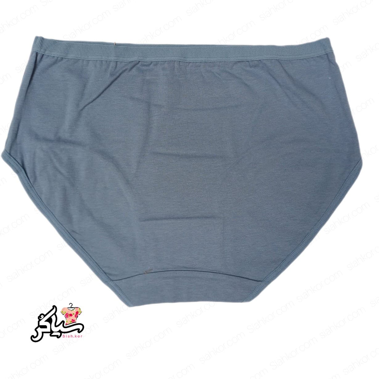 شورت نخی سایز XL ساده گلبرگ آبی — تصویر ۳