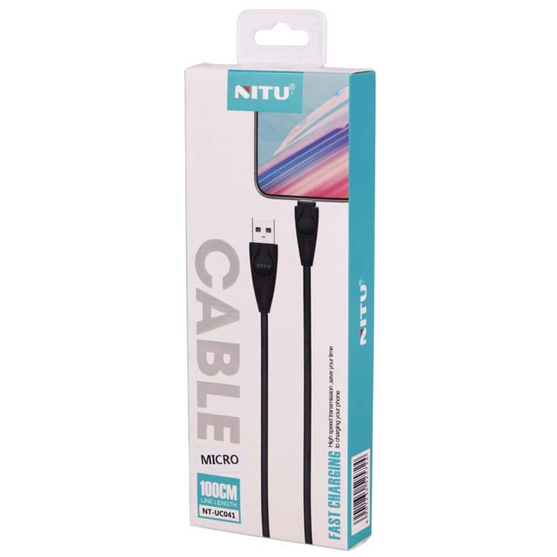 کابل USB به micro-usb نیتو NITU UC41 طول 1متر 2.4 آمپر — تصویر ۳