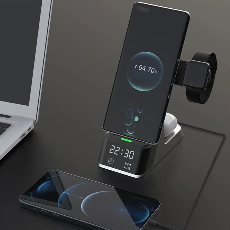 پایه نگهدارنده و شارژر وایرلس 3IN1 نیتو NITU NT201 — تصویر ۲