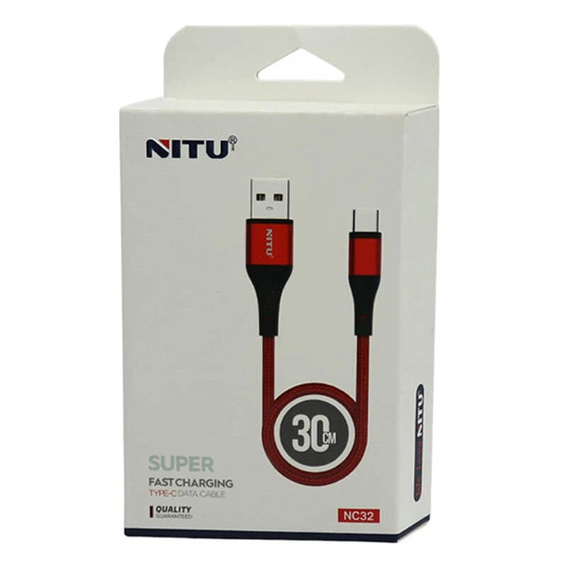 کابل کوتاه فست شارژ Nitu NC32 3A Type-C 30cm — تصویر ۲