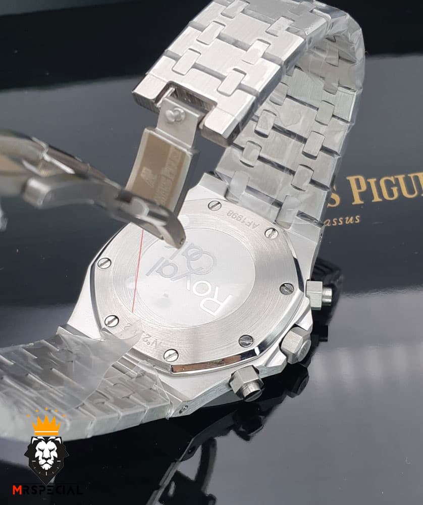 ساعت مردانه اودمار پیگه کرنوگراف استیل صفحه سبز AUDEMARS PIGUET ROYAL 0977 — تصویر ۵