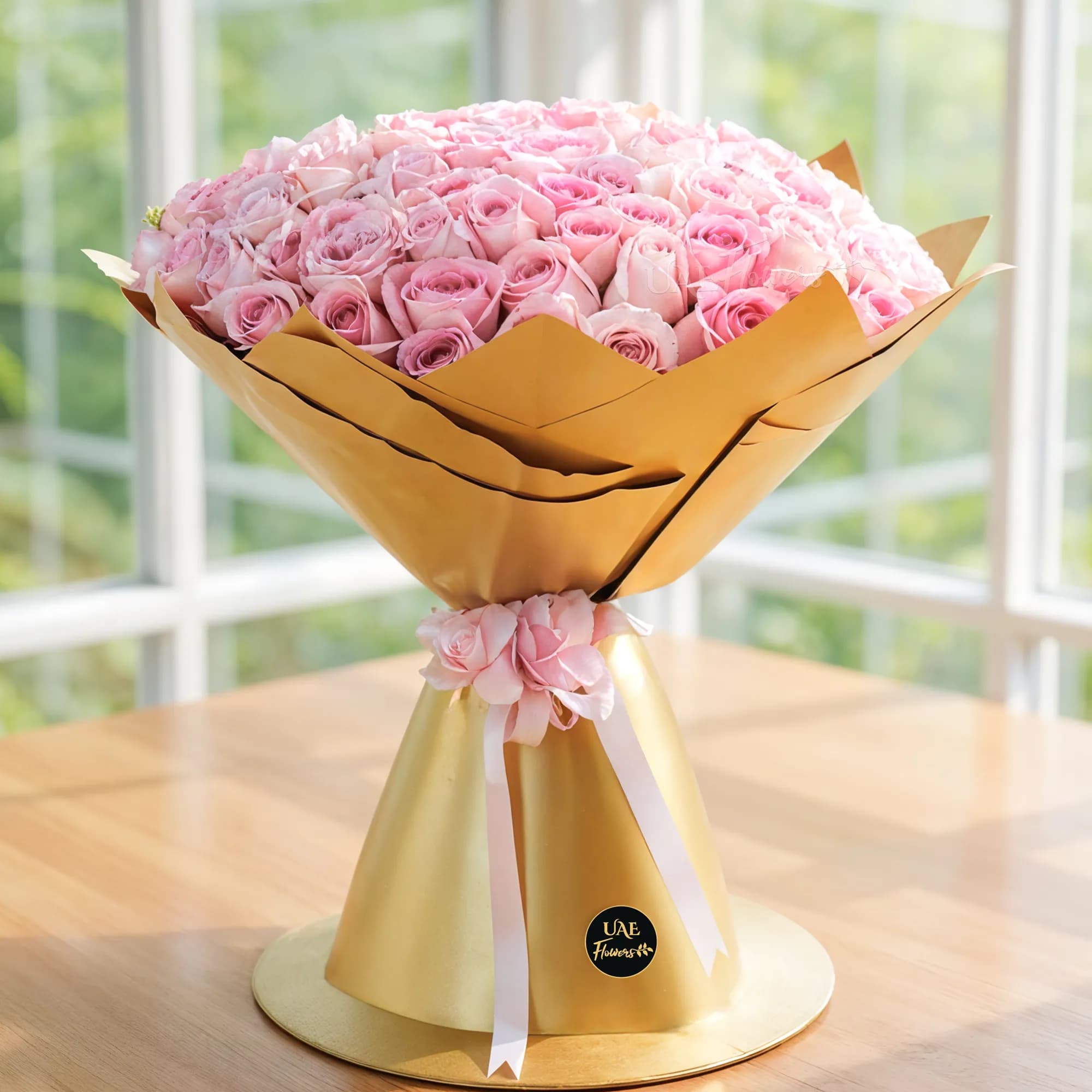 Bouquet of 100 Pink Roses