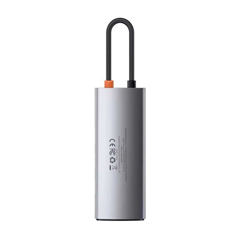 هاب USB-C شش پورت بیسوس مدل Metal Gleam Series CAHUB-CW0G – خاکستری فضایی — تصویر ۳