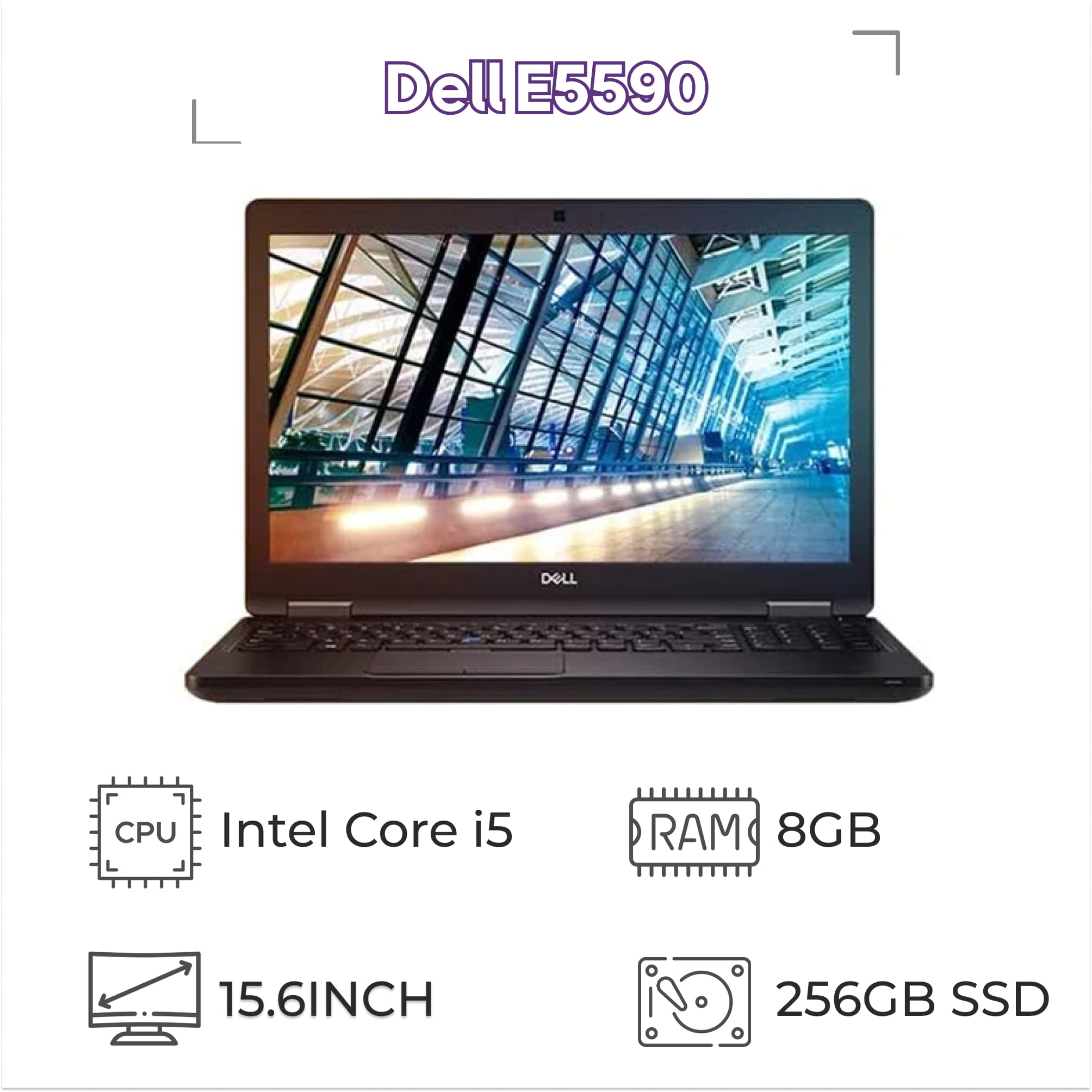 لپ تاپ استوک Dell E5590 پردازنده i5 نسل 8 — تصویر ۷