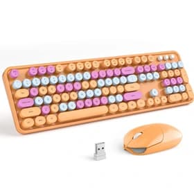 کیبورد و ماوس بی سیم مافی مدل CANDY XR orange