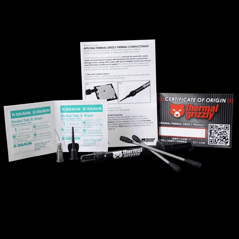 خمیر سیلیکون ترمال گریزلی Conductonaut Liquid Metal 1.0g — تصویر ۲