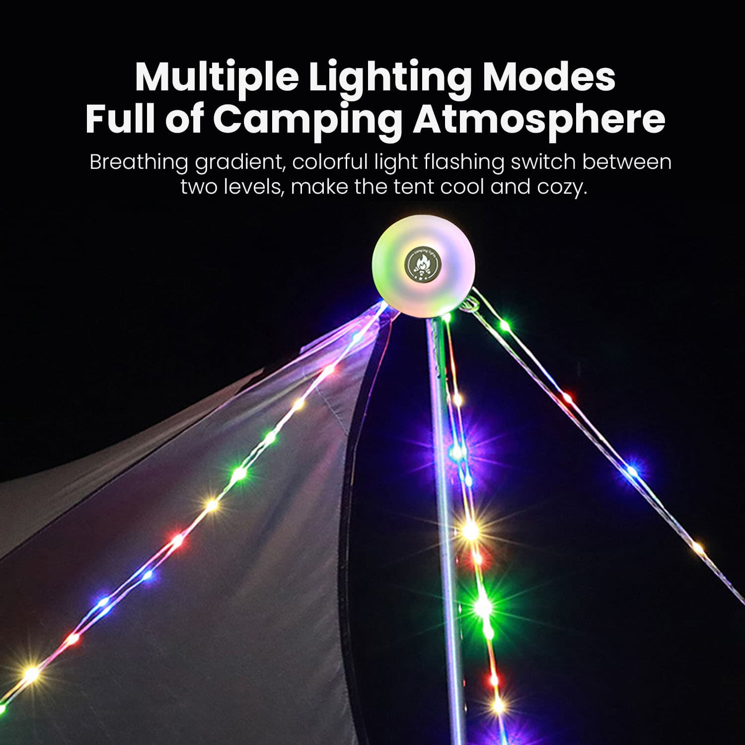 چراغ کمپینگ چند منظوره ویوی لبز Vyvylabs VOX2 starry sky camping light 10M — تصویر ۵