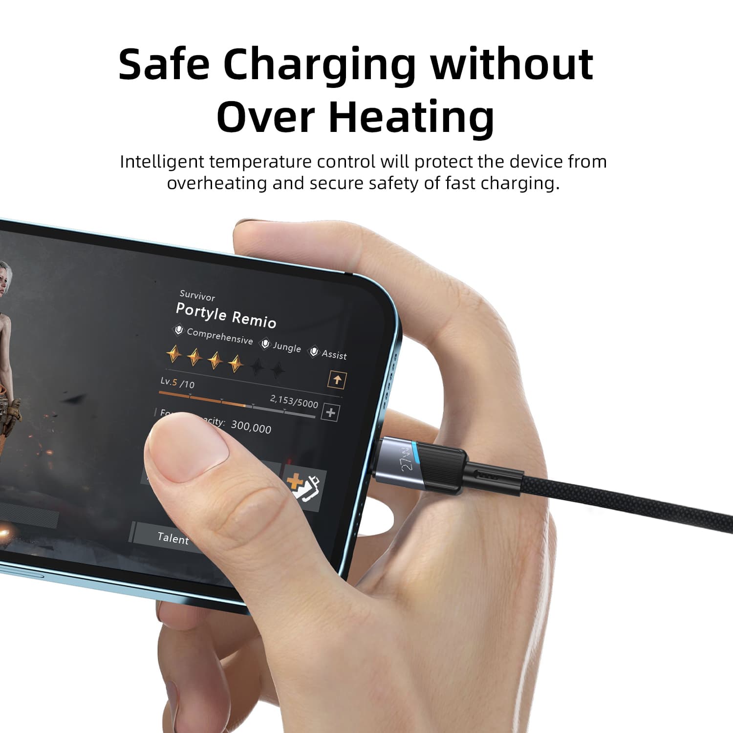 کابل شارژ C به lightning ویوی لبز Vyvylabs VCJLCL-2 Cable superb C TO IP 27W 2M — تصویر ۶