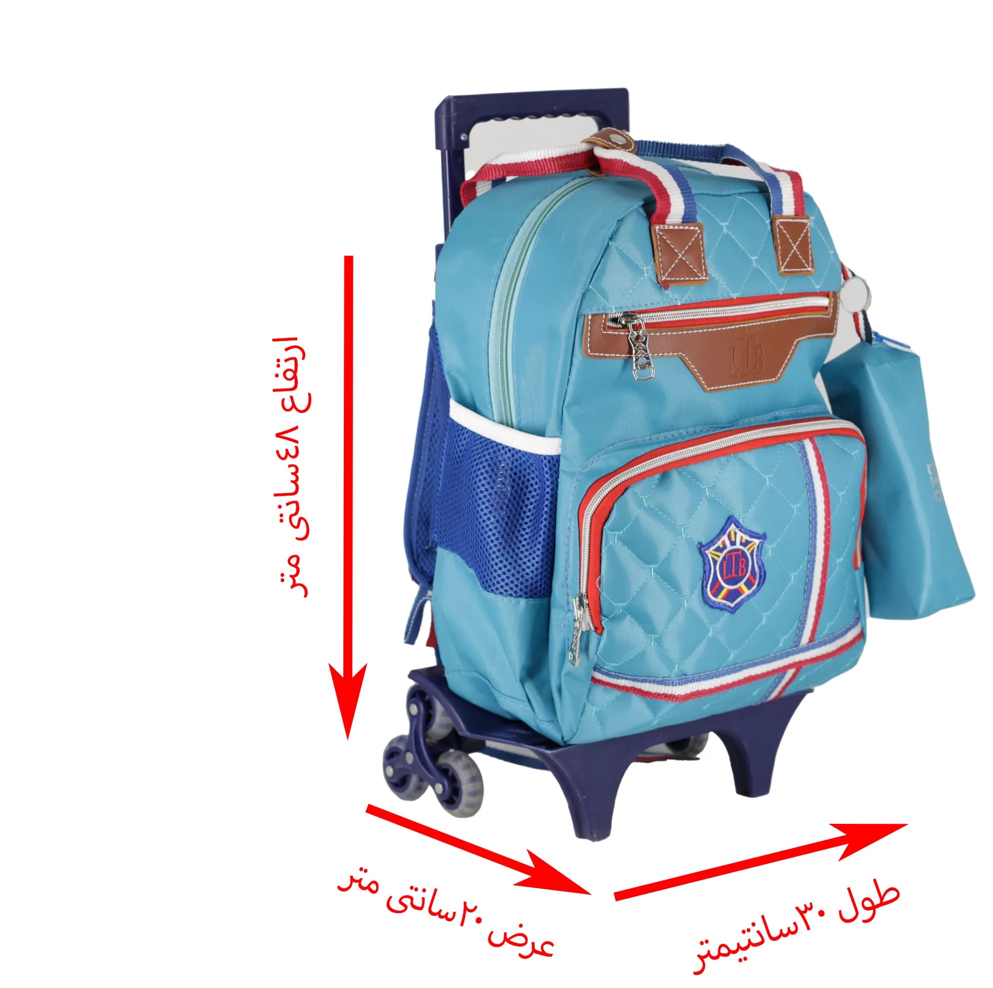 کوله پشتی چرخ دار مدل 678 به همراه جامدادی — تصویر ۱۰