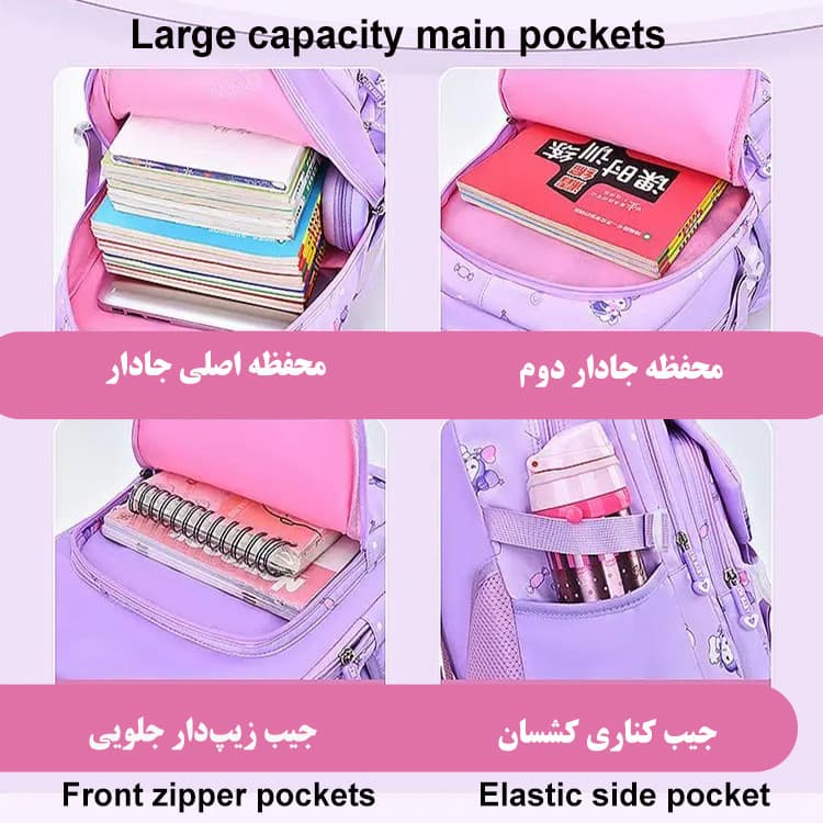 کوله پشتی مدرسه زد ام بیبی مدل کرومی — تصویر ۷