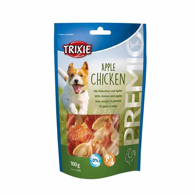 تشویقی سگ تریکسی مدل Apple chicken وزن 100 گرم