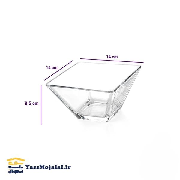 پسته خوری شیشه 2 عددی لیمون — تصویر ۲