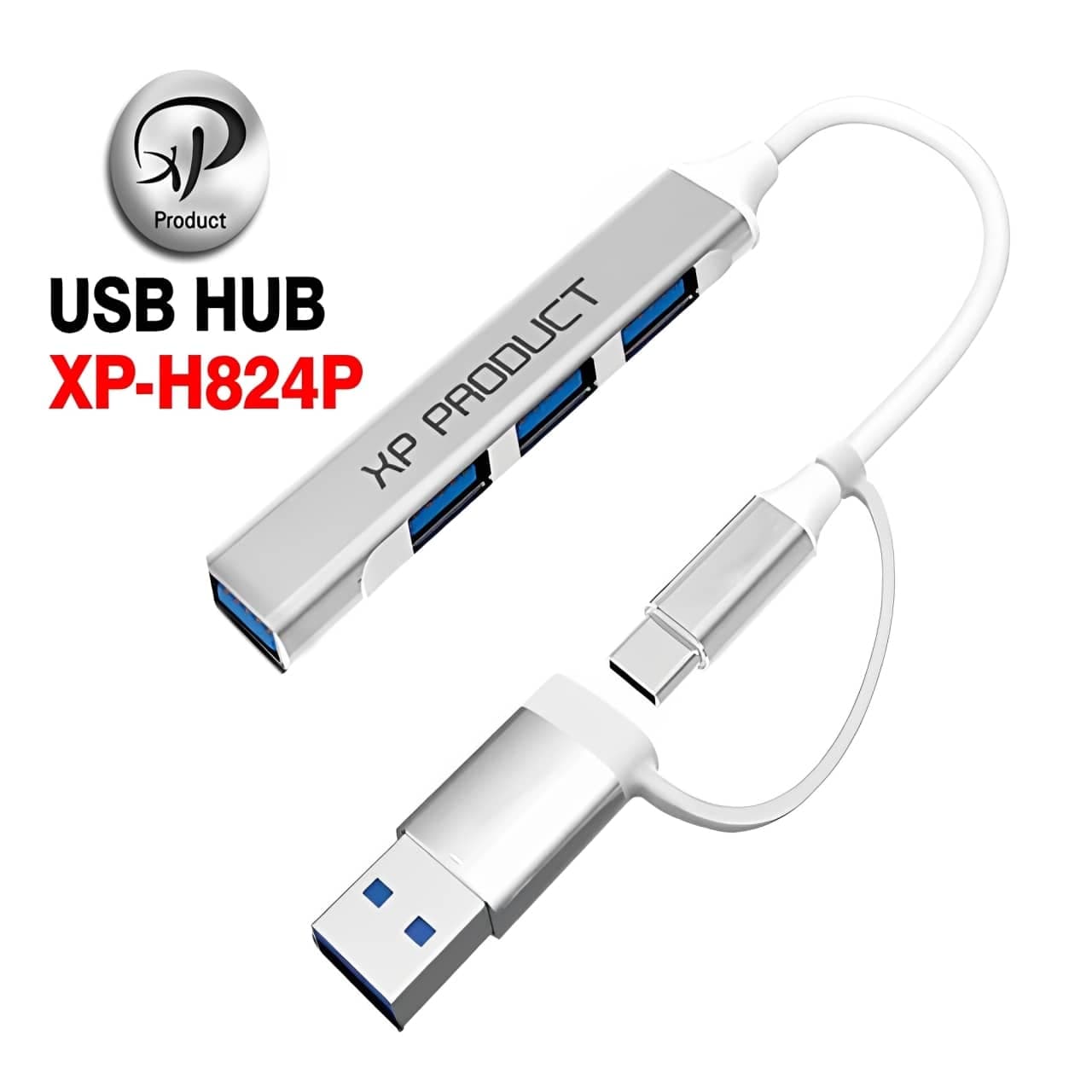 هاب USB 3.0 چهار پورت XP 824P TYPE-C