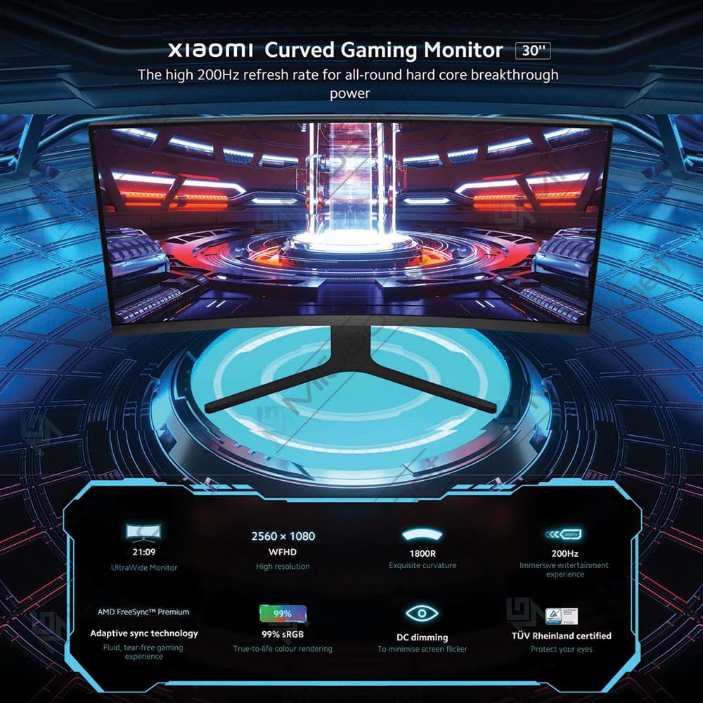مانیتور منحنی گیمینگ شیائومی Xiaomi Curved Gaming Monitor 30 Inch — تصویر ۲