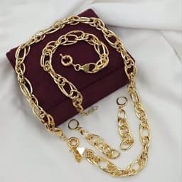 سرویس حلقه ای طرح طلا جدید رنگ ثابت برند شین یک سال کارت ضمانت بدون قید وشرط — تصویر ۵