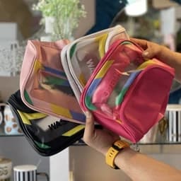 واش بگ مسافرتی ضد آب PVC کیف لوازم آرایش و بهداشتی سفر — تصویر ۳