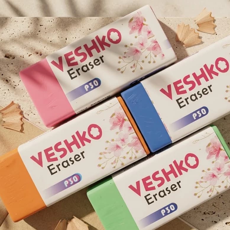 پاکن رنگی وشکو eraser بسته 120 عددی ( نوشت افزار لوازم التحریر )جدید